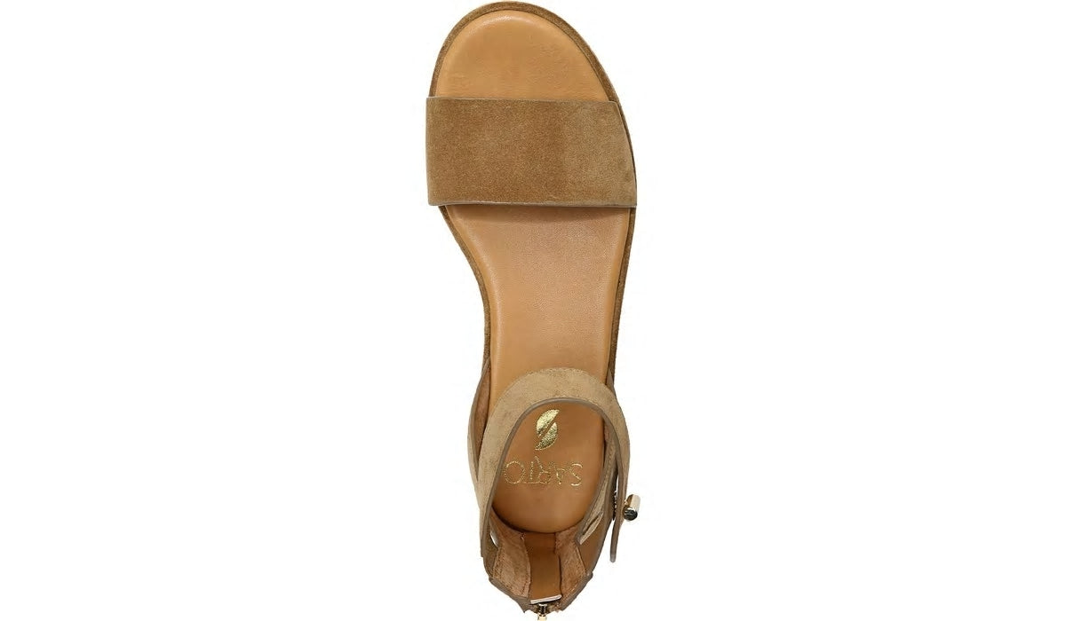 Franco Sarto Sarto Messina Espadrille Wedge Sandal Toasted Barley Suede