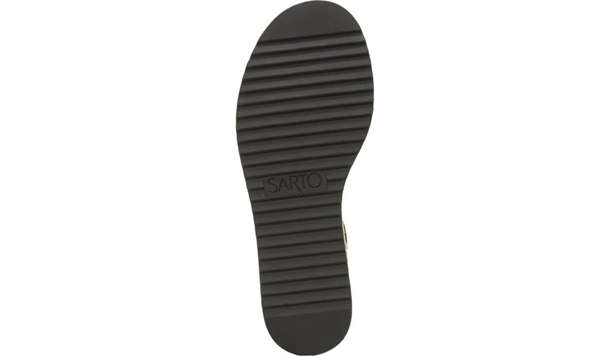 Franco Sarto Sarto Messina Espadrille Wedge Sandal Black Leather
