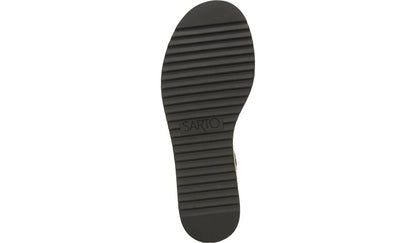 Franco Sarto Sarto Messina Espadrille Wedge Sandal Black Leather