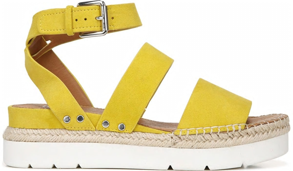 Franco Sarto Sarto Calvin 2 Wedge Sandal Yellow Suede