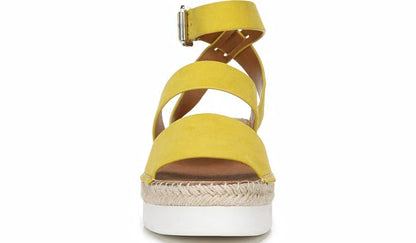 Franco Sarto Sarto Calvin 2 Wedge Sandal Yellow Suede
