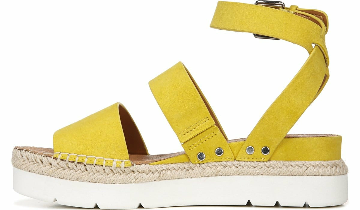 Franco Sarto Sarto Calvin 2 Wedge Sandal Yellow Suede