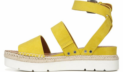 Franco Sarto Sarto Calvin 2 Wedge Sandal Yellow Suede