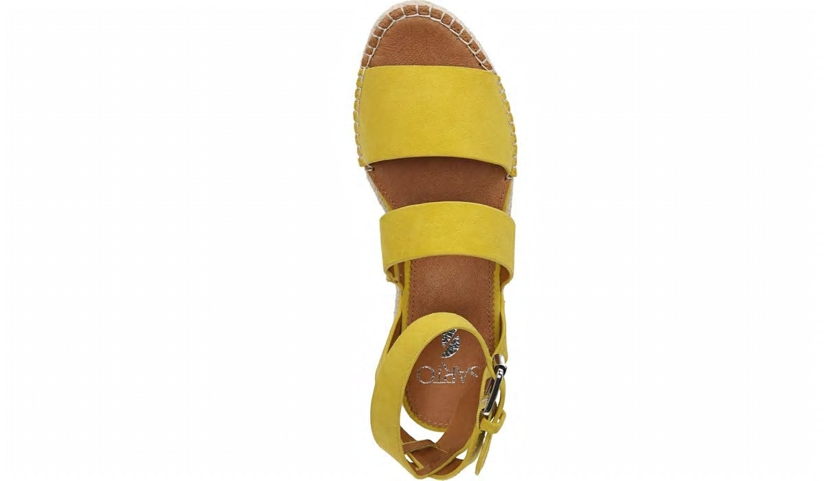 Franco Sarto Sarto Calvin 2 Wedge Sandal Yellow Suede