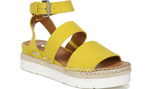 Franco Sarto Sarto Calvin 2 Wedge Sandal Yellow Suede