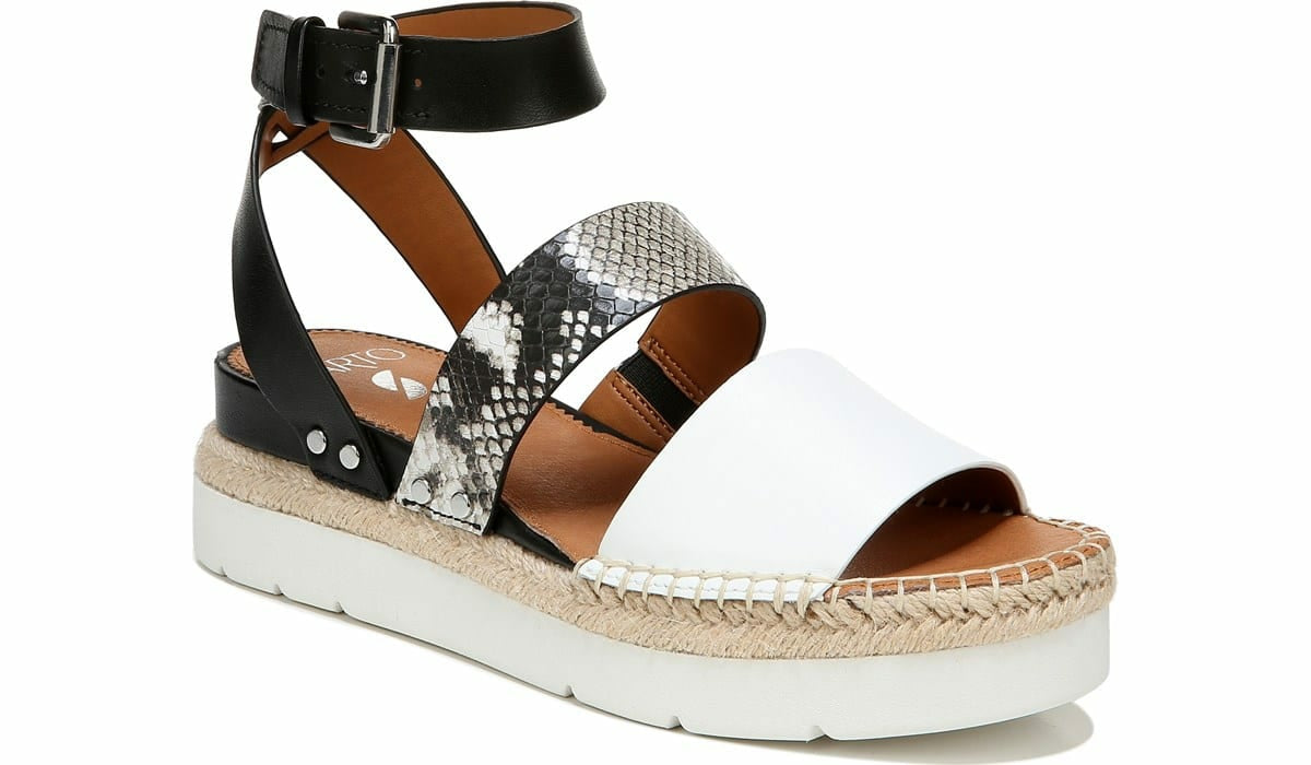 Franco Sarto Sarto Calvin 2 Wedge Sandal Roccia Snake Print Leather