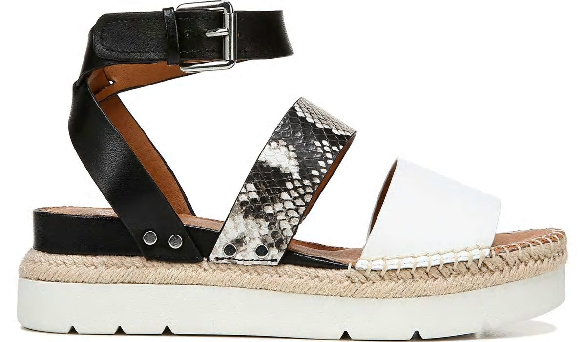 Franco Sarto Sarto Calvin 2 Wedge Sandal Roccia Snake Print Leather