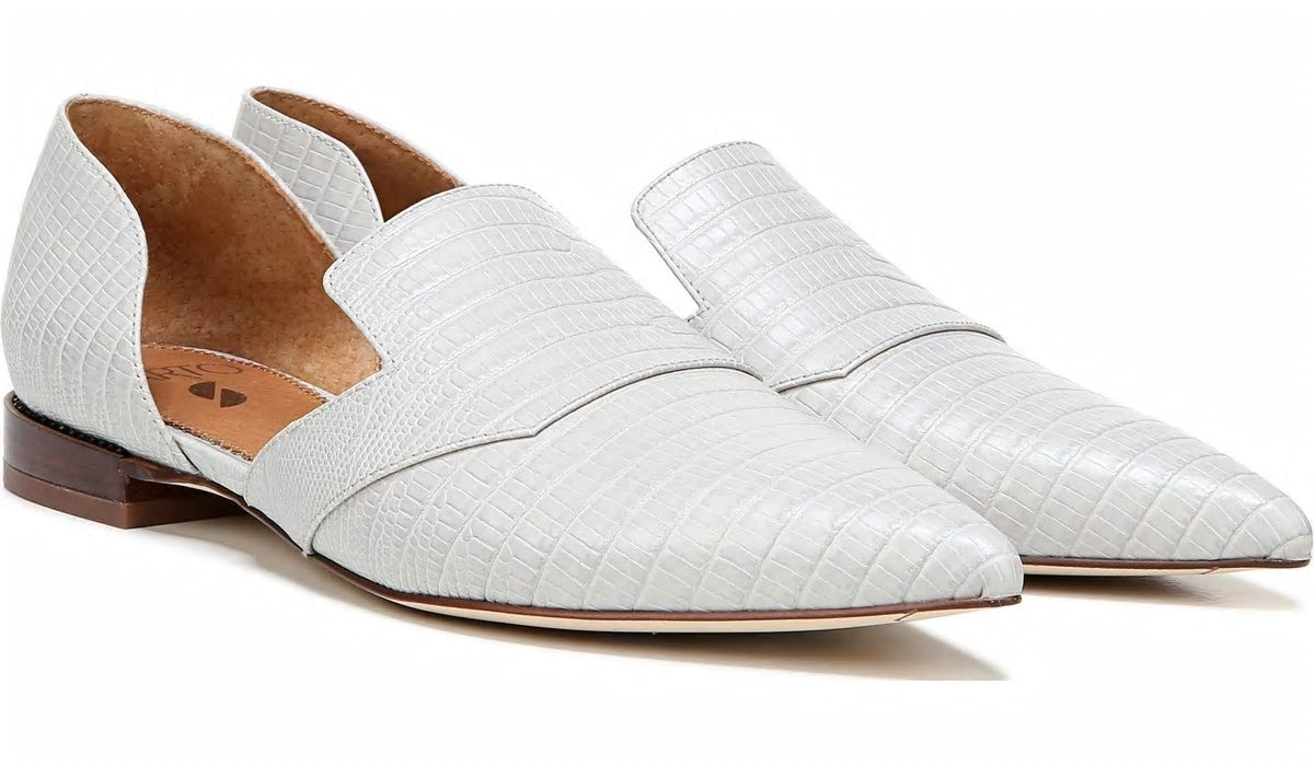 Franco Sarto Sarto Toby D'Orsay Flat Putty Snake Print Leather