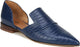 Navy Snake Print Leather