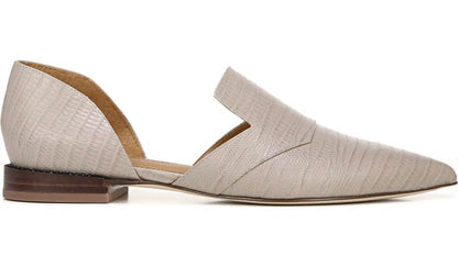 Franco Sarto Sarto Toby D'Orsay Flat Taupe Snake Print Leather