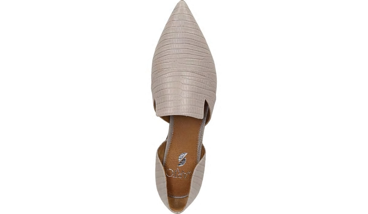 Franco Sarto Sarto Toby D'Orsay Flat Taupe Snake Print Leather