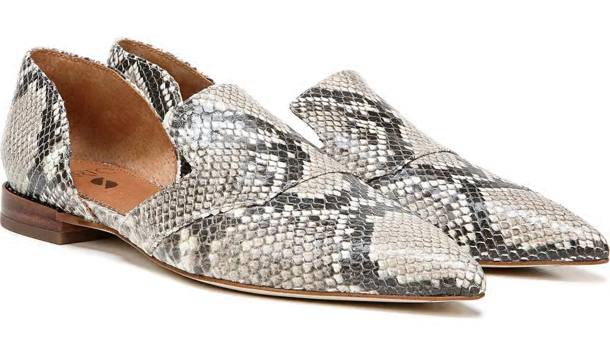 Franco Sarto Sarto Toby D'Orsay Flat Roccia Snake Print Leather