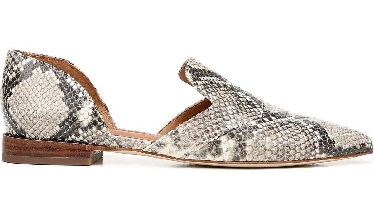 Franco Sarto Sarto Toby D'Orsay Flat Roccia Snake Print Leather