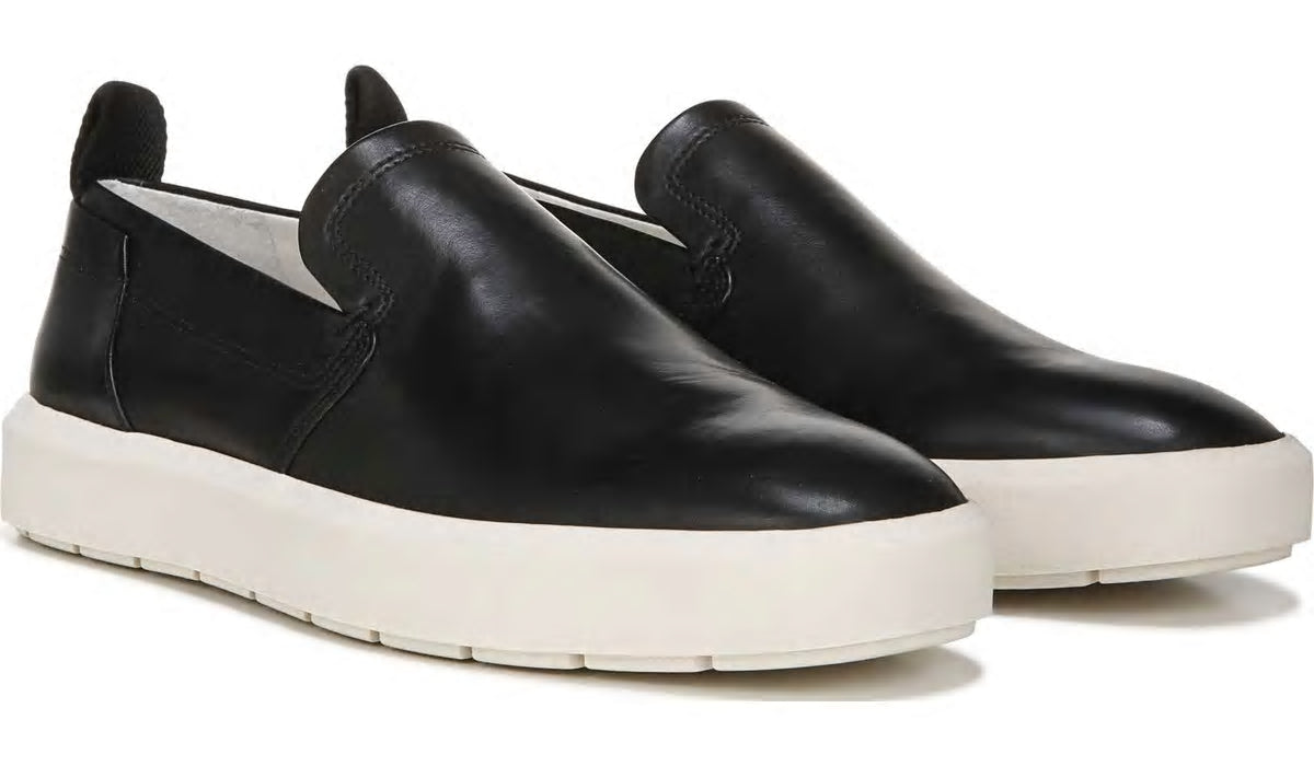 Franco Sarto Sarto Prato Slip On Platform Sneaker Black Leather