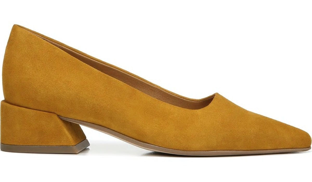 Franco Sarto Sarto Modena Block Heel Pump Ochre Leather