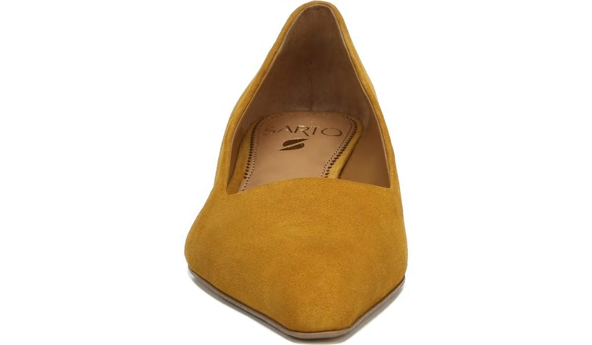 Franco Sarto Sarto Modena Block Heel Pump Ochre Leather