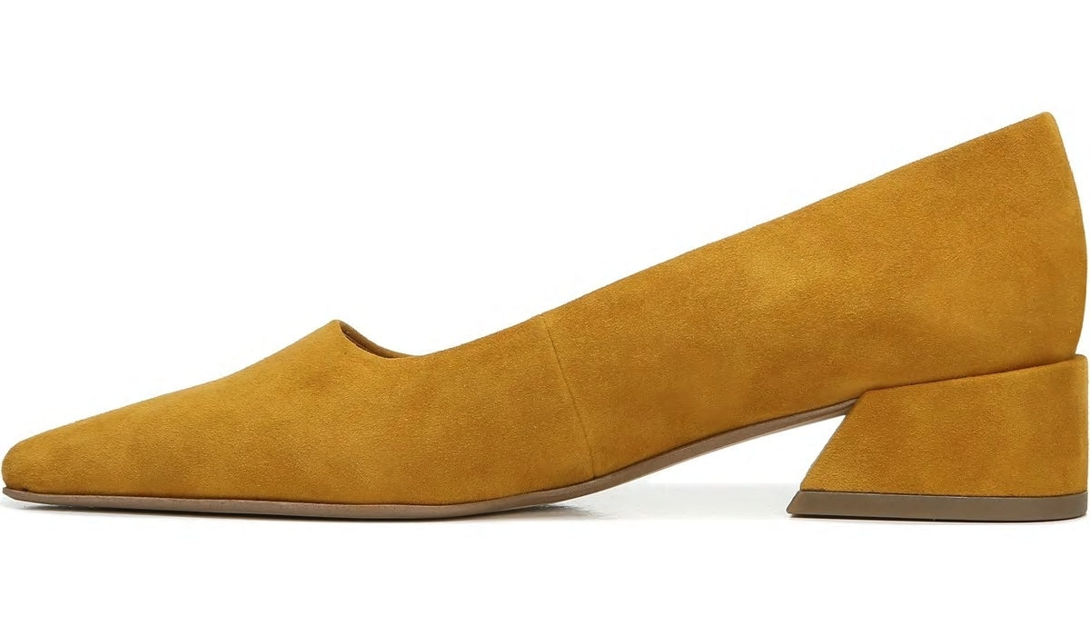 Franco Sarto Sarto Modena Block Heel Pump Ochre Leather