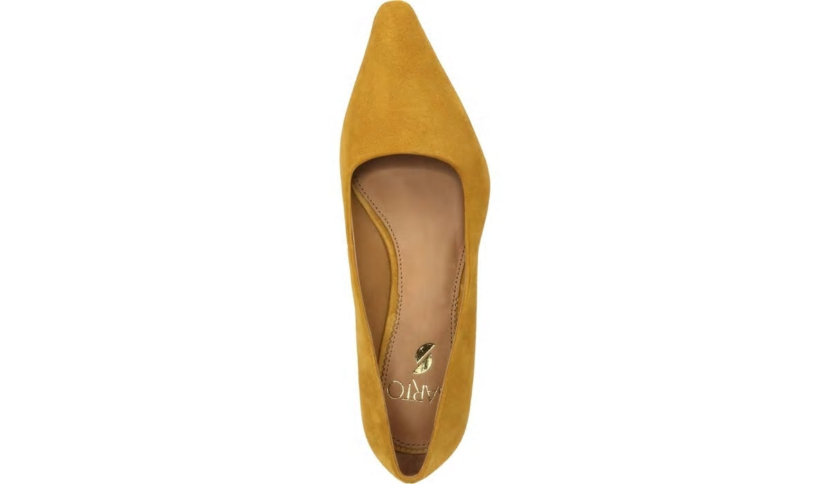 Franco Sarto Sarto Modena Block Heel Pump Ochre Leather