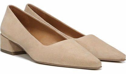 Franco Sarto Sarto Modena Block Heel Pump Nude Leather