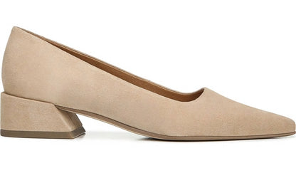 Franco Sarto Sarto Modena Block Heel Pump Nude Leather