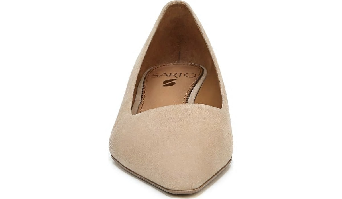 Franco Sarto Sarto Modena Block Heel Pump Nude Leather