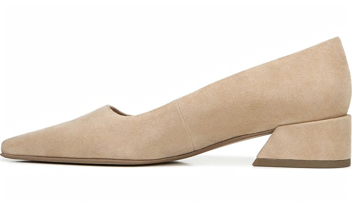 Franco Sarto Sarto Modena Block Heel Pump Nude Leather