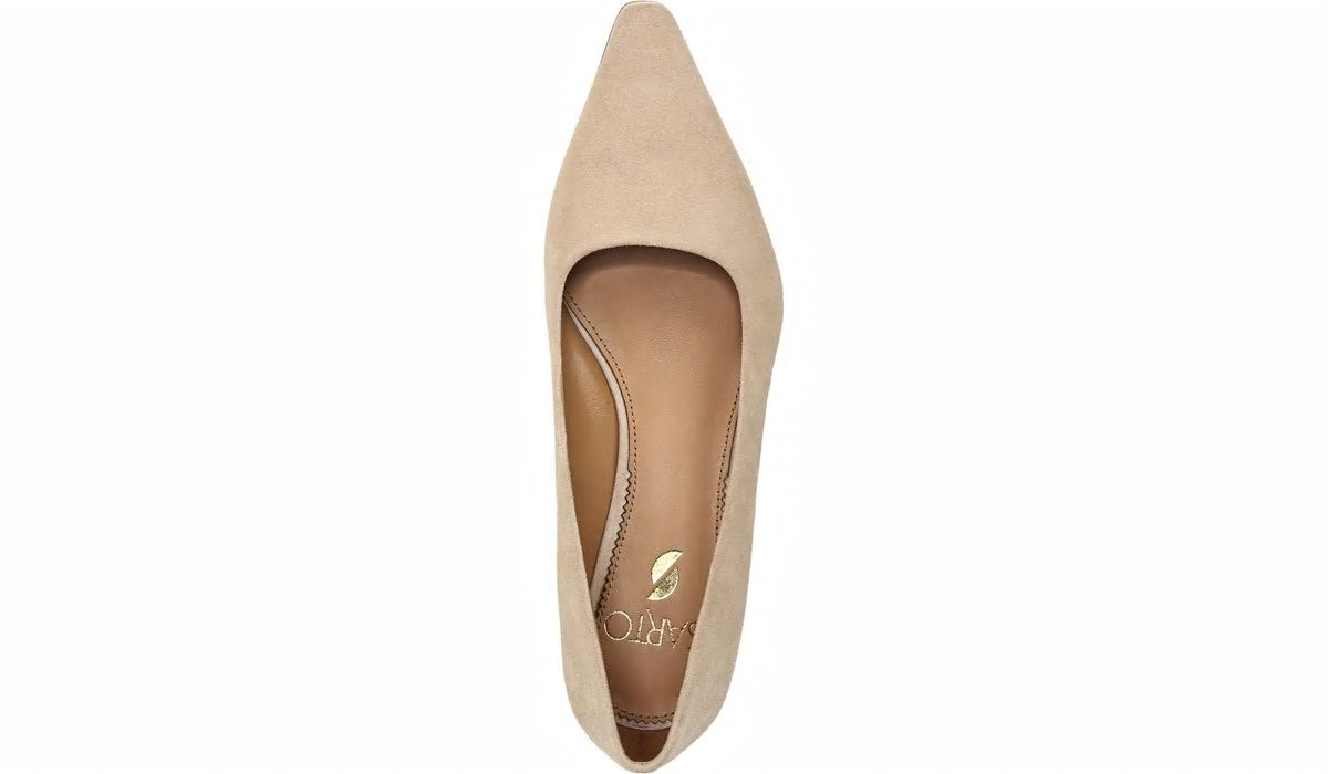 Franco Sarto Sarto Modena Block Heel Pump Nude Leather