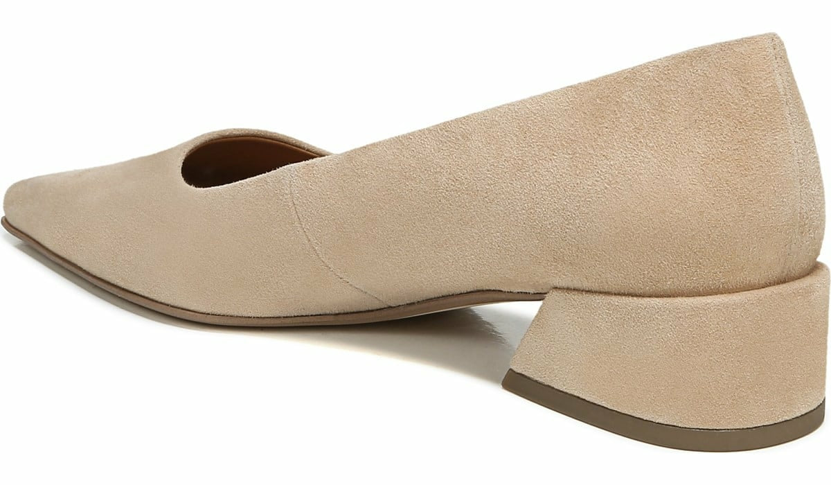 Franco Sarto Sarto Modena Block Heel Pump Nude Leather