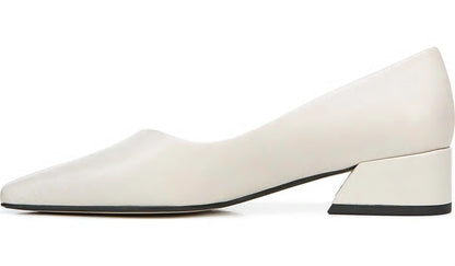 Franco Sarto Sarto Monana Block Heel Pump Bone Leather
