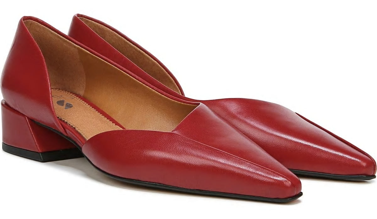 Franco Sarto Sarto Monana Block Heel Pump Campari Leather