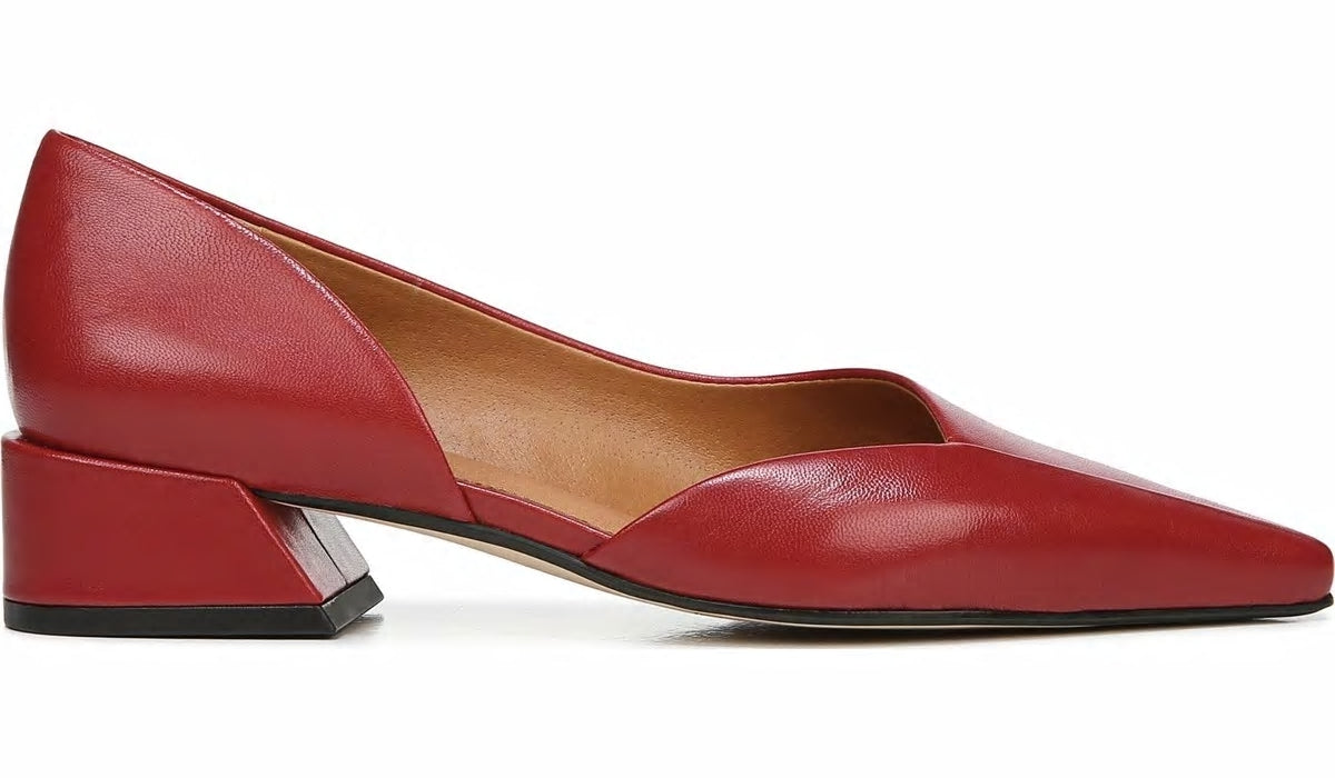 Franco Sarto Sarto Monana Block Heel Pump Campari Leather