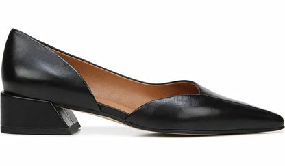 Franco Sarto Sarto Monana Block Heel Pump Black Leather