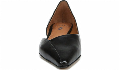 Franco Sarto Sarto Monana Block Heel Pump Black Leather