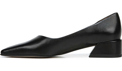 Franco Sarto Sarto Monana Block Heel Pump Black Leather