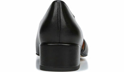 Franco Sarto Sarto Monana Block Heel Pump Black Leather