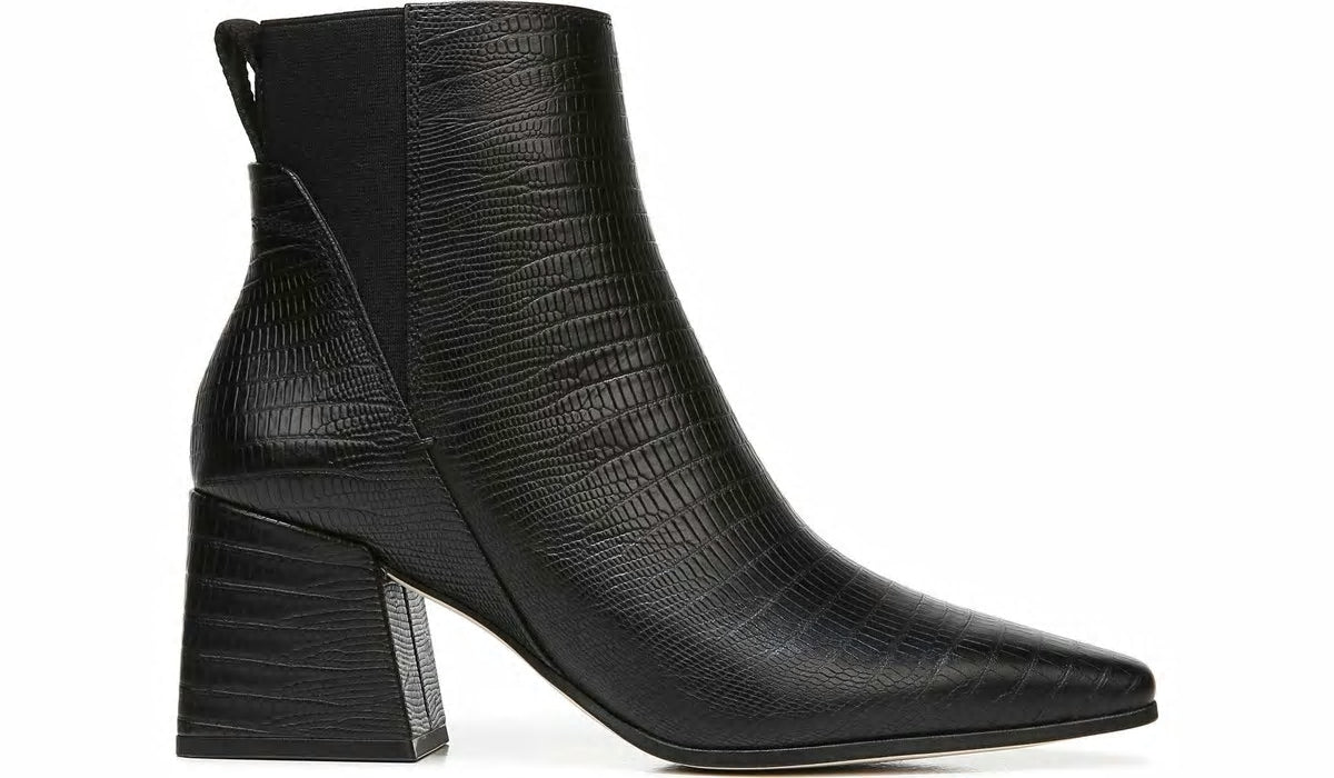 Franco Sarto Sarto Brynn Block Heel Bootie Black Leather