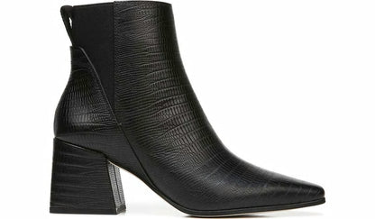 Franco Sarto Sarto Brynn Block Heel Bootie Black Leather