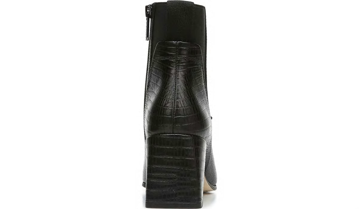 Franco Sarto Sarto Brynn Block Heel Bootie Black Leather