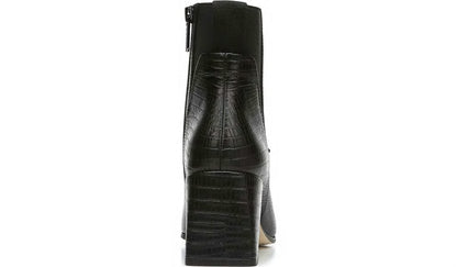 Franco Sarto Sarto Brynn Block Heel Bootie Black Leather