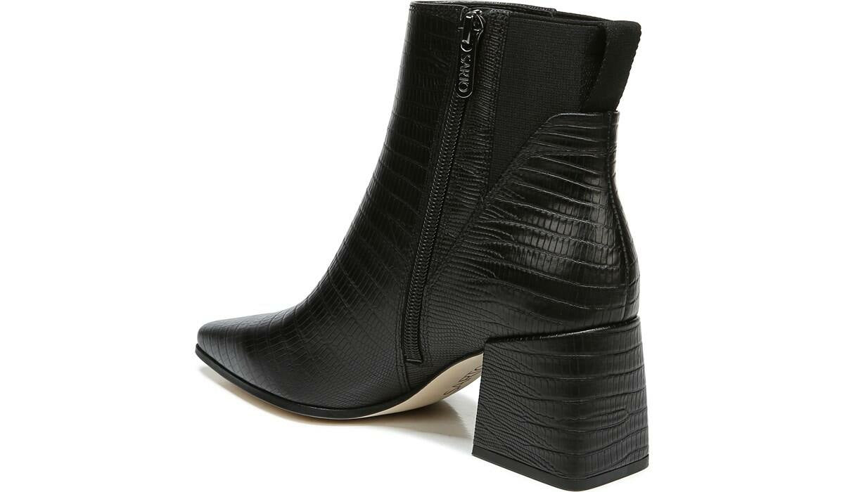 Franco Sarto Sarto Brynn Block Heel Bootie Black Leather