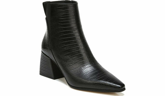 Franco Sarto Sarto Brynn Block Heel Bootie Black Leather