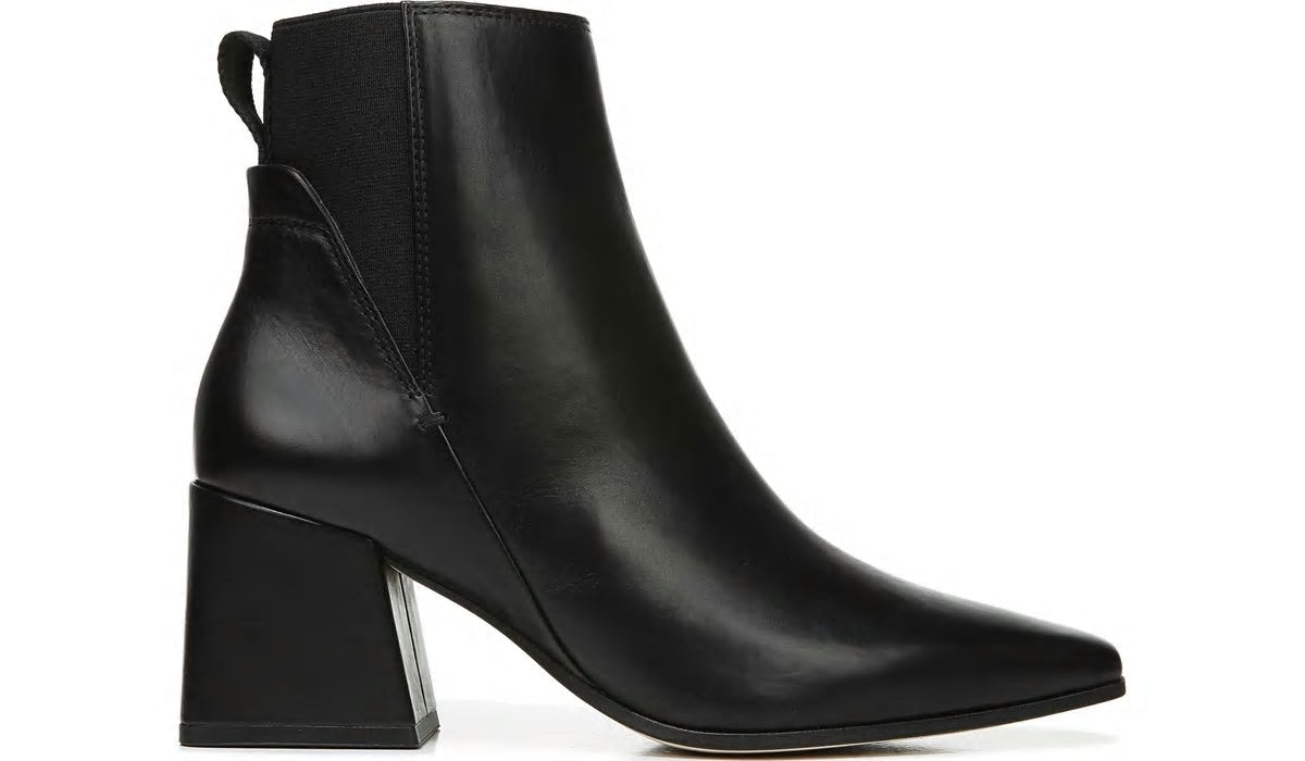 Franco Sarto Sarto Brynn Block Heel Bootie Black Leather