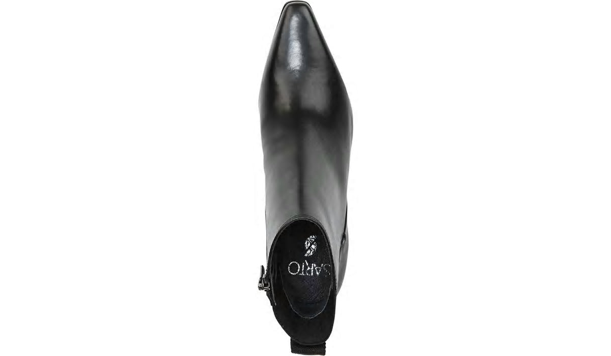 Franco Sarto Sarto Brynn Block Heel Bootie Black Leather