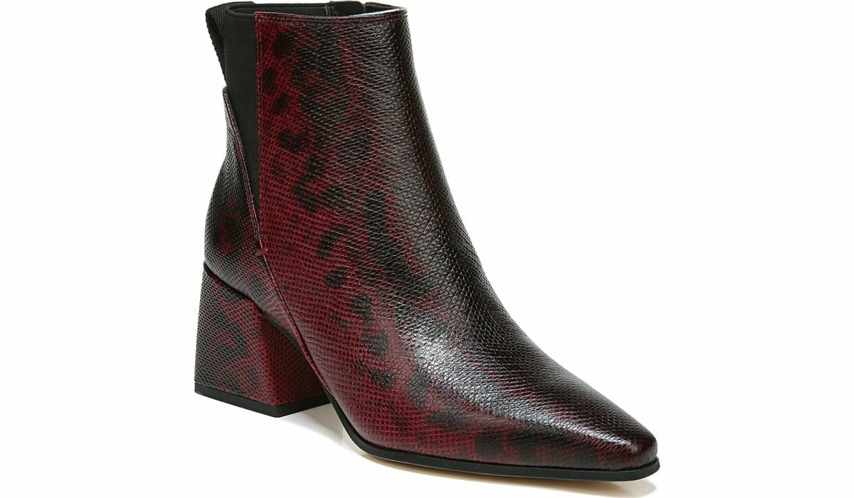 Franco Sarto Sarto Brynn Block Heel Bootie Bordeaux Leather