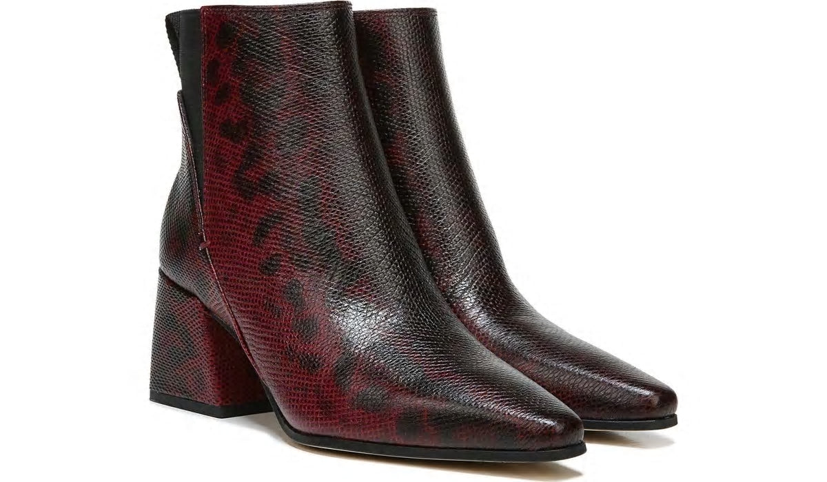 Franco Sarto Sarto Brynn Block Heel Bootie Bordeaux Leather