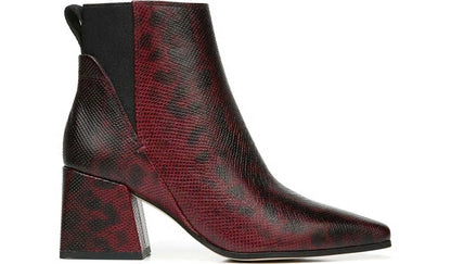 Franco Sarto Sarto Brynn Block Heel Bootie Bordeaux Leather