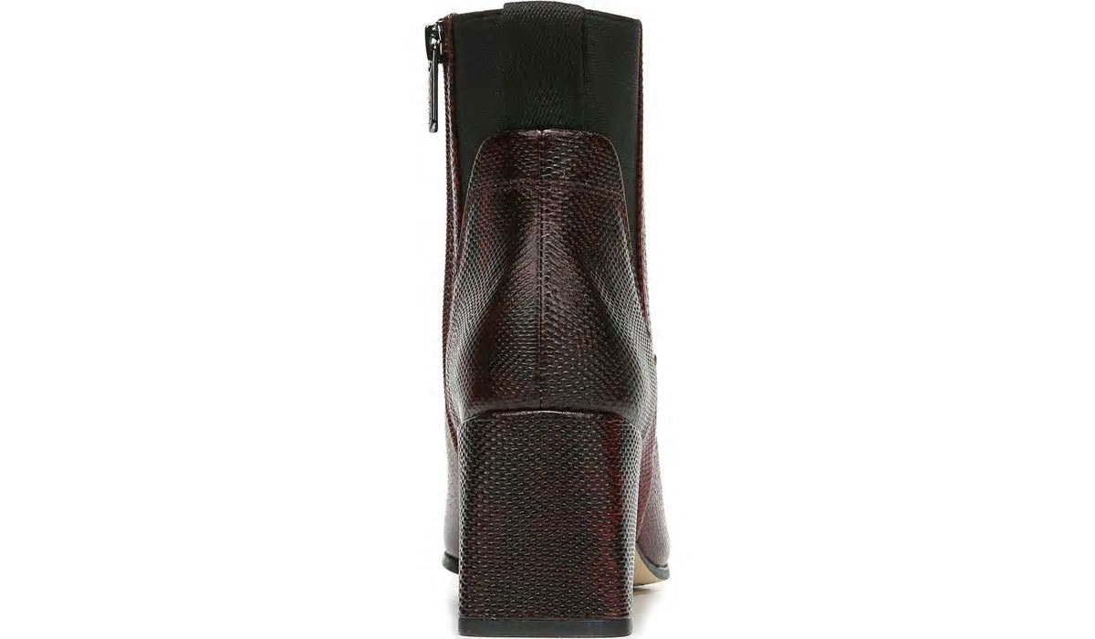 Franco Sarto Sarto Brynn Block Heel Bootie Bordeaux Leather