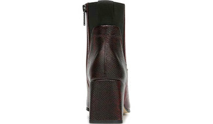 Franco Sarto Sarto Brynn Block Heel Bootie Bordeaux Leather