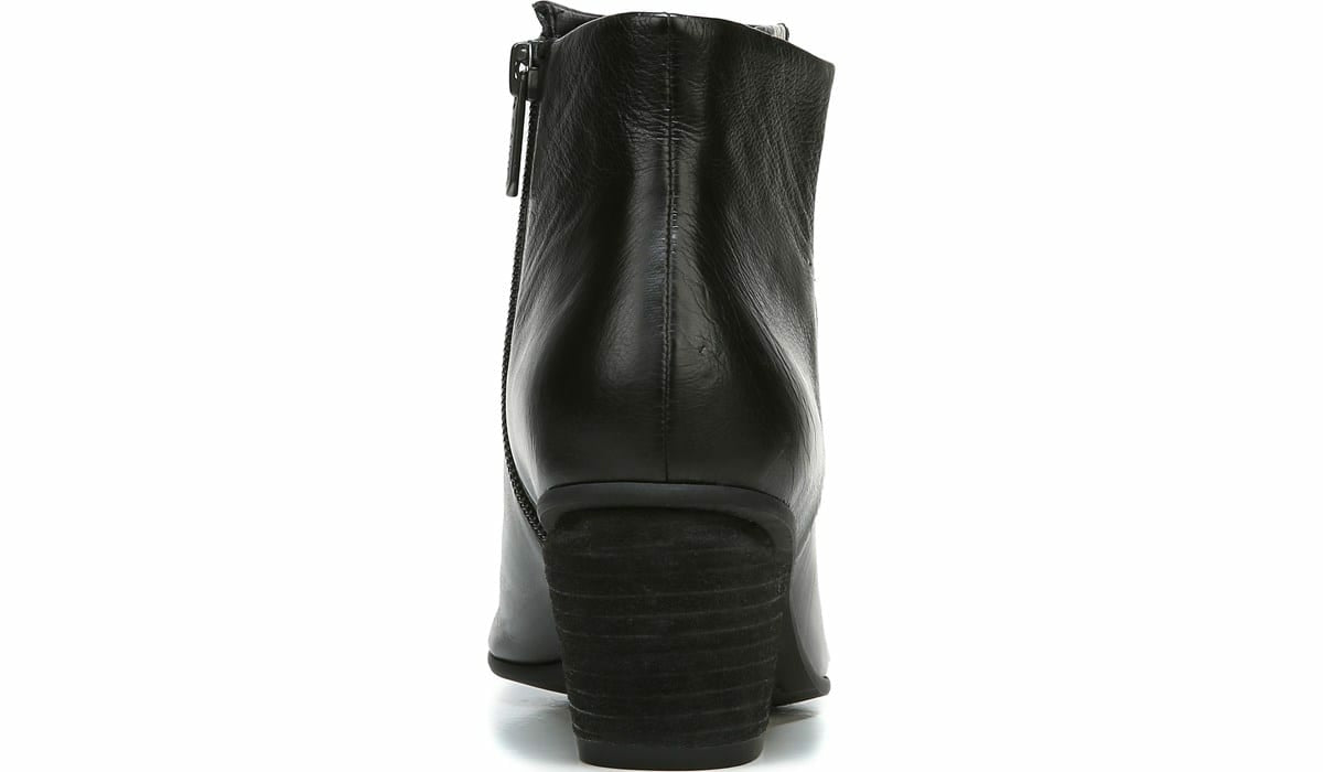 Franco Sarto Sarto Kinga Block Heel Bootie Black Leather