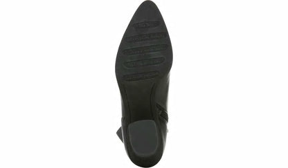 Franco Sarto Sarto Kinga Block Heel Bootie Black Leather